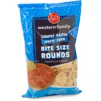 Western Family - Bite Size Rounds Tortilla Chips - Lightly Salted, 300 Gram