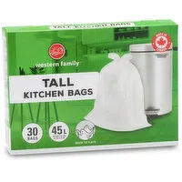 Western Family - Kitchen Bags Tall, 30 Each