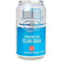 Western Family - Centre Ice Club Soda, 355 Millilitre