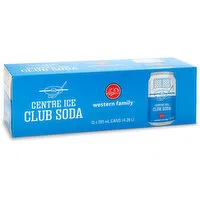 Western Family - Club Soda, 12 Each