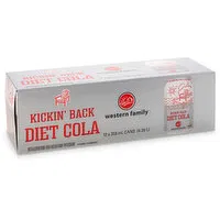 Western Family - Kickin' Back Diet Cola 355mL Cans, 12 Each