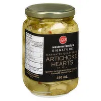 Western Family - Signature Marinated Quartered Artichoke Hearts - in Oil, 340 Millilitre