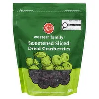 Western Family - Sweetened Sliced Dried Cranberries, 540 Gram