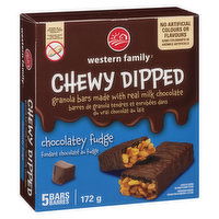 Western Family - Granola Bars - Dipped Chocolatey Fudge, 172 Gram