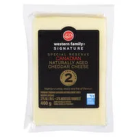 Western Family - Special Reserve Canadian Naturally Aged Cheddar Cheese - Aged 2 Years, 400 Gram