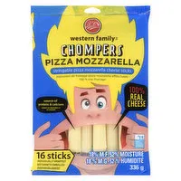 Western Family - Pizza Mozzarella Stringable Cheese Sticks, 16 Each