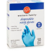 Western Family - Nitryl Disposable Glove, 50 Each