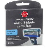 Western Family - Mens 3 Blade Cartridges, 5 Each