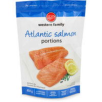 Western Family - Atlantic Salmon Portions, 4 Pack, 454 Gram