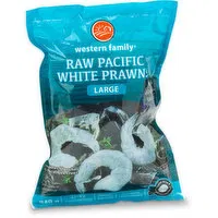 Western Family - Raw White Large Prawns, 340 Gram