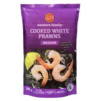 Western Family - Cooked Medium White Prawns, 340 Gram