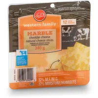 Western Family - Marble Cheddar Cheese Slices, 240 Gram