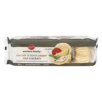 Western Family - Sea Salt & Black Pepper Rice Crackers, 100 Gram