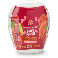 Western Family - Liquid Water Enhancer - Fruit Punch, 48 Millilitre