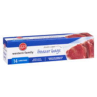 Western Family - Freezer Bags - Large, 14 Each