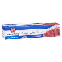 Western Family - Freezer Bags - Extra Large, 10 Each