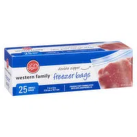 Western Family - Freezer Bags - Small, 25 Each