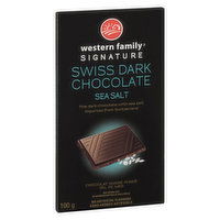 Western Family - Signature Swiss Dark Chocolate - Sea Salt, 100 Gram