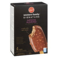 Western Family - Signature Ice Cream Bars - Mocha Almond, 4 Each