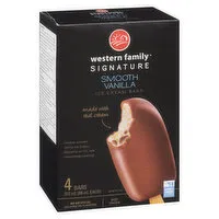 Western Family - Ice Cream Bars - Smooth Vanilla, 4 Each