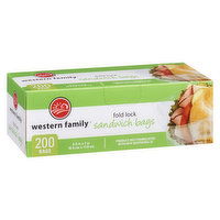 Western Family - Sandwich Bags - Fold Lock, 200 Each