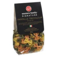 Western Family - Signature Pasta, Farfalle Tricolor, 454 Gram