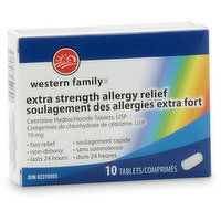 Western Family - Allergy Relief - Extra Strength 10 Tablets, 10 Each