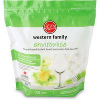 Western Family - Envirowise Dish Pouches - Lemon, 80 Each