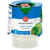 Western Family - WF Twist N Lock, 3 Each