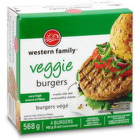 Western Family - Veggie Burgers, 4 Each