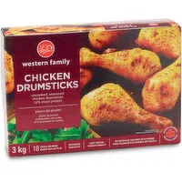 Western Family - Chicken Drumsticks - Seasoned, 3 Kilogram