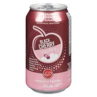 Western Family - Sparkling Water - Black Cherry Vanilla, 355 Millilitre