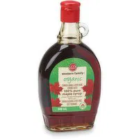 Western Family - Organic Maple Syrup 100% Pure - Very Dark, 500 Millilitre