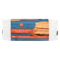 Western Family - Thick Single Slicese - Cheddar Style Process Cheese Product, 800 Gram