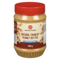 Western Family - Natural Crunchy Peanut Butter, 500 Gram