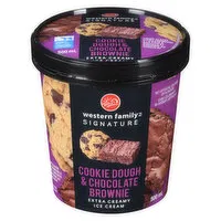 Western Family - Cookie Dough & Brownie Ice Cream, 500 Millilitre