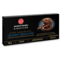 Western Family - Dark Chocolate Decadent Cream Cups, 180 Gram