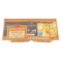 Western Family - Natural Marble Cheddar Cheese Slices, 700 Gram