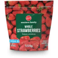 Western Family - Whole Strawberries, 1.5 Kilogram