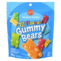 Western Family - 12 Flavour Gummy Bears, 180 Gram