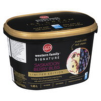 Western Family - Signature Saskatoon Berry Bliss Ice Cream, 1.65 Litre