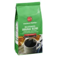 Western Family - Decaffeinated Original Blend Ground Coffee, 300 Gram