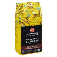 Western Family - Signature Single Origin Sumatra Whole Bean Coffee - Dark Roast, 908 Gram