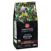 Western Family - Signature Organic Mayan Ground Coffee, Dark Roast, 340 Gram