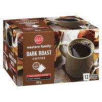 Western Family - Dark Roast Coffee K-Cups, 12 Each