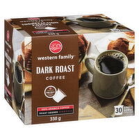 Western Family - Dark Roast Coffee Pods, 30 Each