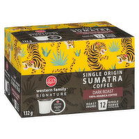 Western Family - Signature Single Origin Sumatra Coffee Pods, 12 Each