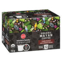 Western Family - Signature Organic Mayan Coffee K-Cups, Dark Roast, 12 Each