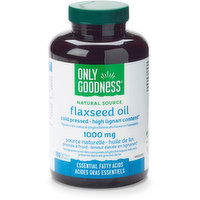 Only Goodness - Flaxseed Oil Soft Gels - Cold Pressed 1000mg, 180 Each