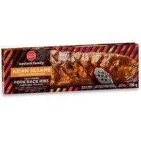 Western Family - Asian Sesame Fully Cooked Pork Ribs, 750 Gram